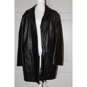 Terry Lewis 3X Like New Black Leather Jacket!